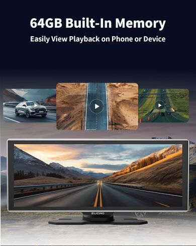 11.26 Inch Wireless CarPlay Screen for Car, Apple CarPlay & Android Auto Touch Screen for Car, Bluetooth, BT Music, Navigation, Car Record for Vehicles (Black) in Kuwait