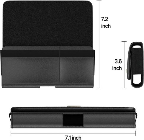 for Jitterbug Smart 5 Smart5 Leather Feel Belt Clip Credit Card Black Pouch Case Phone Cover + Extreme Band in Saudi Arabia