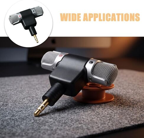 2pcs Mini Stereo Laptop Microphone 3.5mm Plug in Online Classes in Saudi Arabia