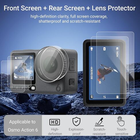 Accessories for DJI OSMO Action 6 Carrying Case with Lens Screen Protectors in Kuwait