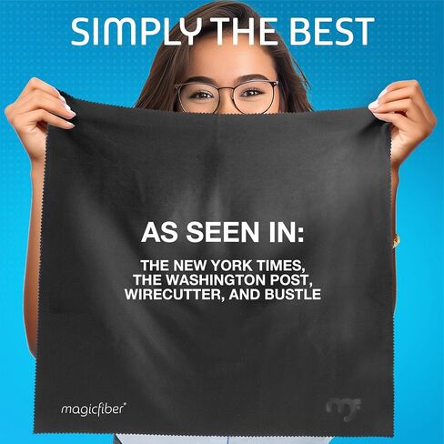 قطعة قماش تنظيف من الألياف الدقيقة كبيرة جدًا من MagicFiber لشاشات وشاشات التلفزيون | رائع للاستخدام مع OLED، وأجهزة الكمبيوتر، وأجهزة الكمبيوتر المحمولة، والسيارات والإلكترونيات، ومنظف النظارات والنظارات in Kuwait