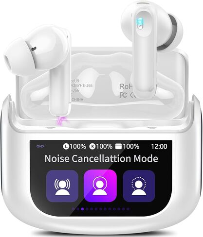 Wireless Earbuds, AI Translation Earbuds Real Time Touch Screen, IvoryWhite in Kuwait