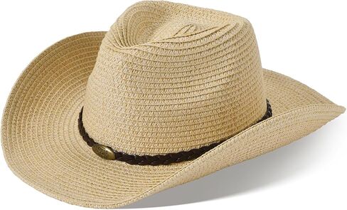 Cowboy Hats for Women Straw Hats for Men Summer Beach Sun Hats Portable in Saudi Arabia