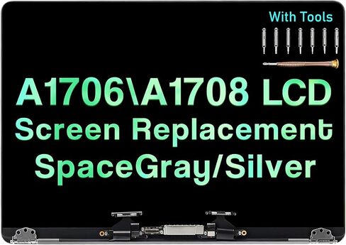 XIMIELEC Screen Replacement for MacBook Pro 13.3" A1706 A1708 Late 2016 Mid 2017 Retina LCD Display Assembly Kit EMC 3071 EMC 3163 EMC 2978 EMC 3164 (Space Gray) in Saudi Arabia
