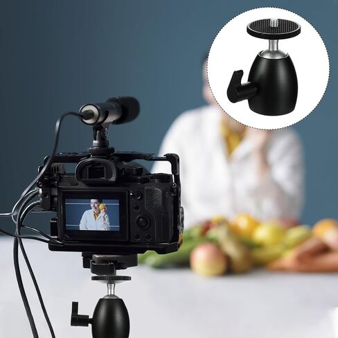 2pcs Camera Ball Head 1/4 Inch Screw Mount Aluminum Alloy with Swivel in Kuwait