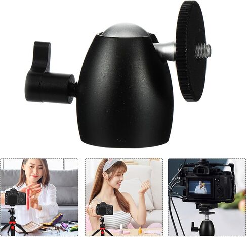 2pcs Camera Ball Head 1/4 Inch Screw Mount Aluminum Alloy with Swivel in Kuwait