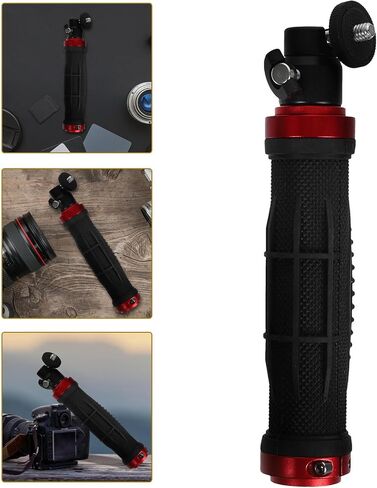 OSALADI Digital Video Hand Grip Stabilizer for Camera and Equipment, Black Aluminium Alloy with Silicone, Suitable for 1/4inch Screw, Compatible with Devices, for Indoor and Outdoor Use in Saudi Arabia