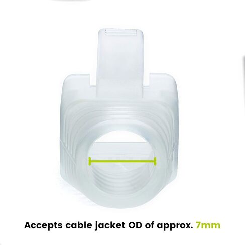 TRUE CABLE RJ45 Strain Relief Boots, 7.0mm Slip-On PVC Plug Cover, Transparent, 100 Pieces (Pack of 2) in Kuwait