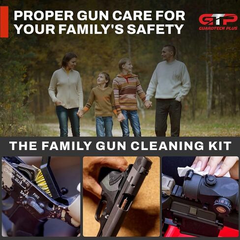 GuardTech Plus Universal Gun Cleaning Kit - Complete Rifle, Shotgun & Handgun Cleaning Set with Brass Rods, Patch Loops, Brushes with a Portable Carrying Case in Saudi Arabia