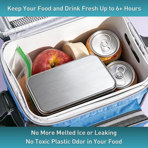 Stainless Steel Ice Packs for Lunch Box, Set of 2 Metal Cooler Packs in Saudi Arabia