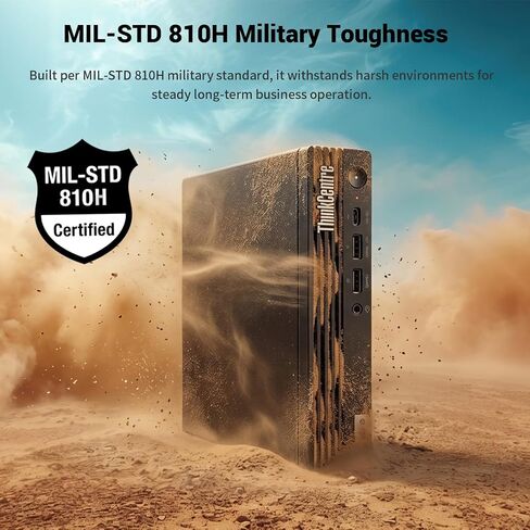 Lenovo ThinkCentre M75q Tiny Business Desktop, AMD 4-Core Ryzen 3 8300GE, Customized 16GB-32GB RAM, 256GB-1TB SSD, Support 2-Monitor 4K, HDMI, DP, Wi-Fi 6, Wired KB & Mouse, Windows 11 Pro in Kuwait