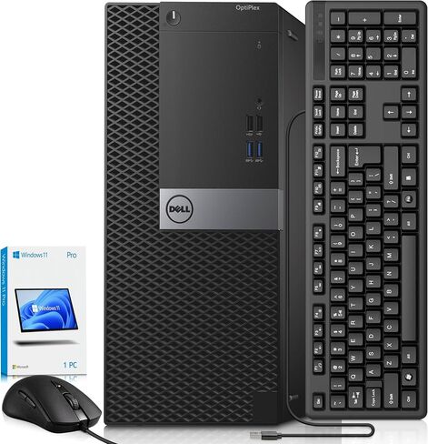 Dell Gaming Tower Desktop PC – Intel Core i5-6500 6th Gen 3.2GHz – 16GB DDR4 RAM – 512GB SSD – GeForce GT 1030 – RGB Keyboard & Mouse – Built-in WiFi – Windows 11 Pro – Gaming Computer (Renewed) in Kuwait