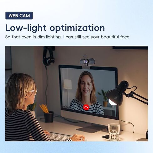 1080P USB-A Webcam with Privacy Cover and Universal Clip in Kuwait
