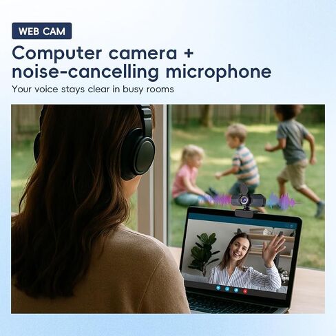 1080P USB-A Webcam with Privacy Cover and Universal Clip in Kuwait