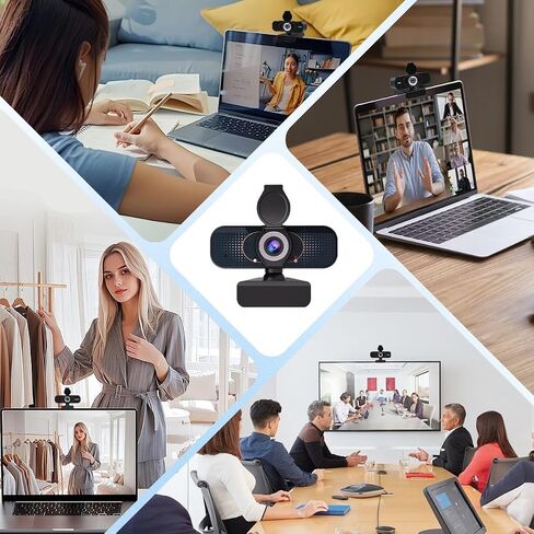 1080P USB-A Webcam with Privacy Cover and Universal Clip in Kuwait