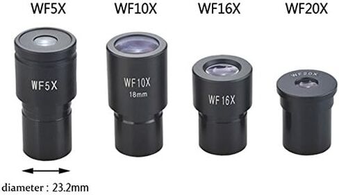Biological Microscope Eyepiece WF5X WF10X WF15X WF16X WF20X WF25X Microscope Lens Accessories Wide Angle Lens Monocular Eyepiece (Color : 1set 5X 10X 16X 20X) in Kuwait