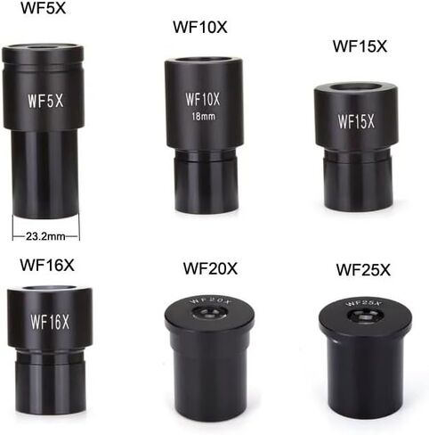 Biological Microscope Eyepiece WF5X WF10X WF15X WF16X WF20X WF25X Microscope Lens Accessories Wide Angle Lens Monocular Eyepiece (Color : 1set 5X 10X 16X 20X) in Kuwait