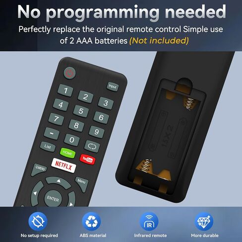 New Replacement Element TV Remote Control for Element Smart TV E4SFT5517 E4SW5518 E4SFT5017 ELSW3917BF E4SFT5017 in Saudi Arabia