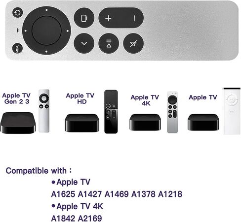 Replacement Apple TV Remote Control for Apple 4K / HD/Gen 1 2 3 4 with TV Control(NO Siri Voice Touchpad) in Kuwait