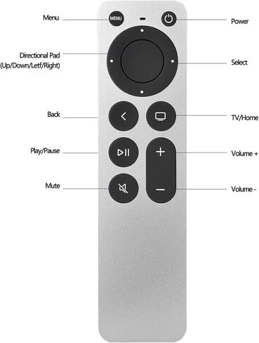 Replacement Apple TV Remote Control for Apple 4K / HD/Gen 1 2 3 4 with TV Control(NO Siri Voice Touchpad) in Kuwait