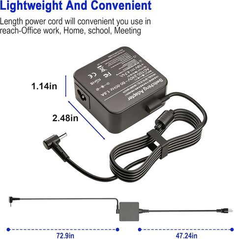 90W Laptop Charger for ASUS Vivobook m1603q ExpertBook 4.5x3.0mm 19V 4.74A in Kuwait