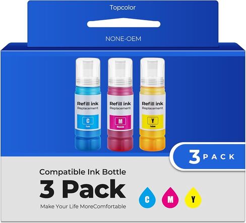 Compatible for EPT542 Ink Refill Bottles ET-5150 ET-5170 ET-5850 ET-16650 in Kuwait