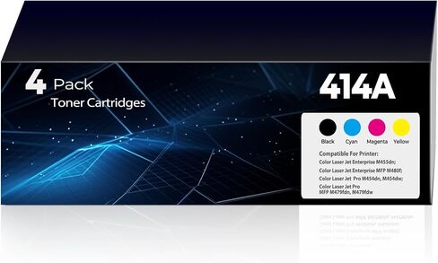 414A Toner Cartridge Replacement Pro MFP M454dw M479fdw for HP 414A 414X Toner W2020A W2020X Works for Laser Jet Pro M479fdn M454dn M454dw M455dn MFP M480f M479dw M479fdn Printer 4Pack(with Chip) in Saudi Arabia