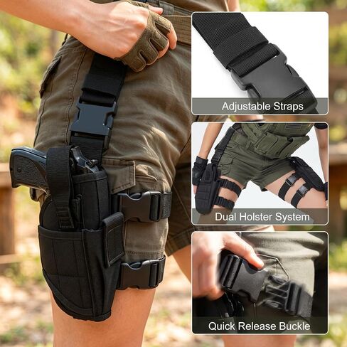 SEPTCITY Thigh Holster for Women, Adjustable Leg Holster with 2 Toy Pistols in Kuwait