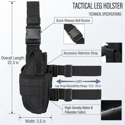 SEPTCITY Thigh Holster for Women, Adjustable Leg Holster with 2 Toy Pistols in Kuwait