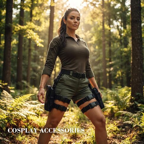 SEPTCITY Thigh Holster for Women, Adjustable Leg Holster with 2 Toy Pistols in Kuwait