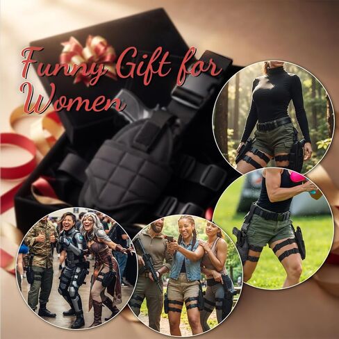 SEPTCITY Thigh Holster for Women, Adjustable Leg Holster with 2 Toy Pistols in Kuwait