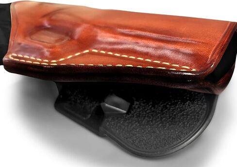 Masc Premium Leather Paddle Holster for 1911 DS Prodigy 4.25-inch, Right-Hand Draw, Brown #1660# in Kuwait