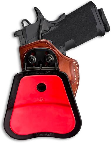 Masc Premium Leather Paddle Holster for 1911 DS Prodigy 4.25-inch, Right-Hand Draw, Brown #1660# in Kuwait