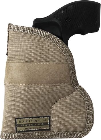 New Barsony Desert Sand Ambidextrous Pocket Holster for 2", Snub-Nose .38 .357 Revolvers in Kuwait