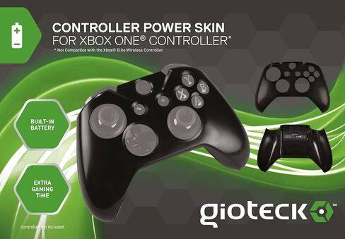 Gioteck Controller Skin Plus Black with Built-in Battery in Kuwait