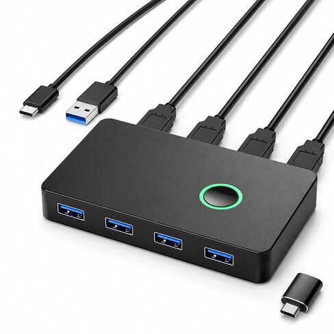 USB 3.0 Switch 2 Computers Share 4 USB Ports - KVM Switcher in Kuwait