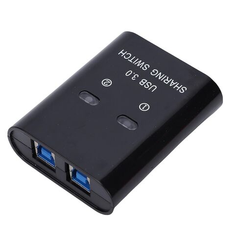 Asixxsix USB 3.0 Switch, Fast Switching High Speed Transfer USB Switcher for 2 Computers, Sharing Switch with 2 USB3.0 Cables for Printer Keyboard Mouse Scanner Sharing in Kuwait