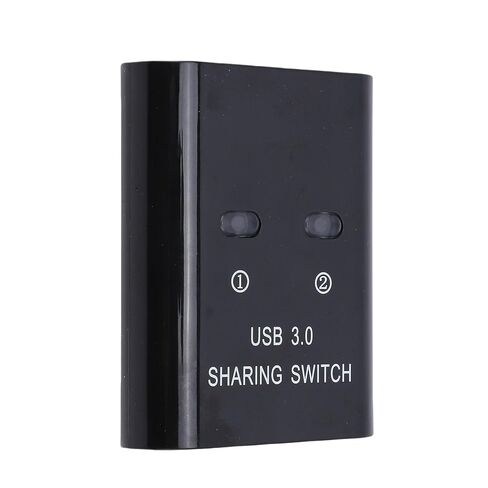 Asixxsix USB 3.0 Switch, Fast Switching High Speed Transfer USB Switcher for 2 Computers, Sharing Switch with 2 USB3.0 Cables for Printer Keyboard Mouse Scanner Sharing in Kuwait