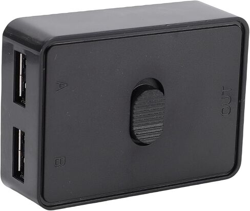 USB 3.0 Switch 2 in 1 Out,Single Click Press Switch Mode, Plug and Play, High Speed USB Printer Sharer Compatible with Wins & OS X etc for Home Office - Black in Saudi Arabia