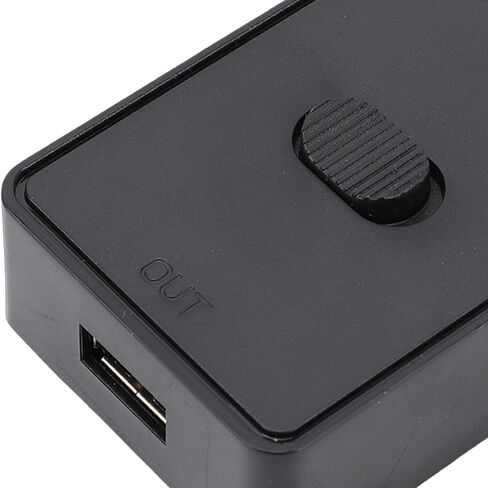 USB 3.0 Switch 2 in 1 Out,Single Click Press Switch Mode, Plug and Play, High Speed USB Printer Sharer Compatible with Wins & OS X etc for Home Office - Black in Saudi Arabia