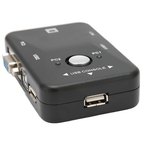 USB 2.0 KVM Switcher, 2 Port USB VGA KVM Switcher, 1920x1440, for Computers Sharing Keyboard and Mouse, for PC Printer Scanner in Kuwait