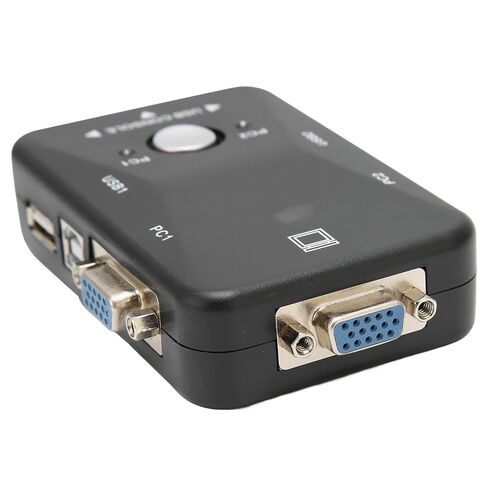 USB 2.0 KVM Switcher, 2 Port USB VGA KVM Switcher, 1920x1440, for Computers Sharing Keyboard and Mouse, for PC Printer Scanner in Kuwait