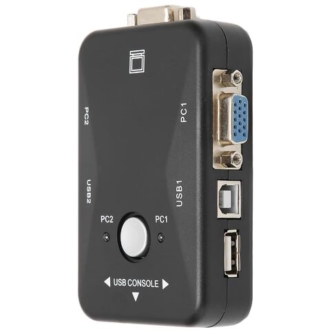 USB 2.0 KVM Switcher, 2 Port USB VGA KVM Switcher, 1920x1440, for Computers Sharing Keyboard and Mouse, for PC Printer Scanner in Kuwait