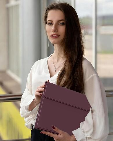 aoub for iPad (A16) 11th/10th Generation Case with Keyboard 2025/2022 - Detachable Wireless Keyboard, Folio Cover with Pencil Holder for iPad 11 inch / 10.9 inch, Wine in Kuwait