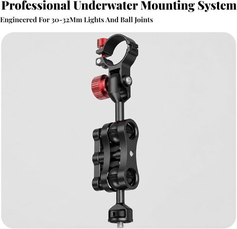 Adjustable Flashlight Mount | Underwater Light Mount, Flashlight Holder, for Diving Video, Flashlight Clip in Kuwait