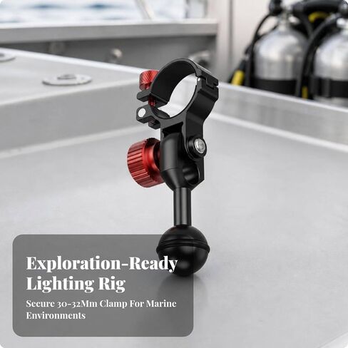 Adjustable Flashlight Mount | Underwater Light Mount, Flashlight Holder, for Diving Video, Flashlight Clip in Kuwait