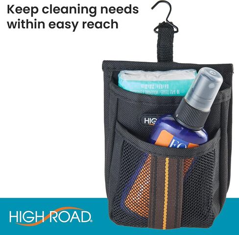 High Road Air Vent Mount Car Cell Phone Holder with Soft Lined Back Pocket and Front Mesh Storage Pocket in Kuwait