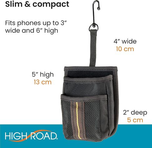 High Road Air Vent Mount Car Cell Phone Holder with Soft Lined Back Pocket and Front Mesh Storage Pocket in Kuwait