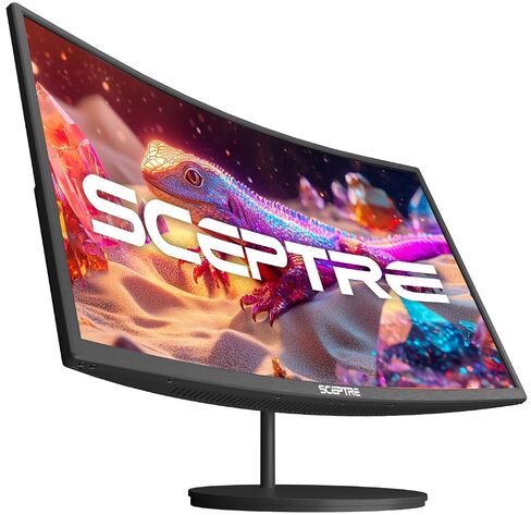 SCEPTER Curved 27 "FHD 1080P 75Hz LED Monitor HDMI VGA SPEALERS ، METTER MENTER Black 2019 (C275W-1920RN) in Kuwait