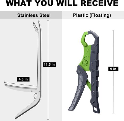 SNAIL TRAIL 11.5" Fishing Hook Remover Tool & 9" Floating Fish Gripper Kit in Kuwait